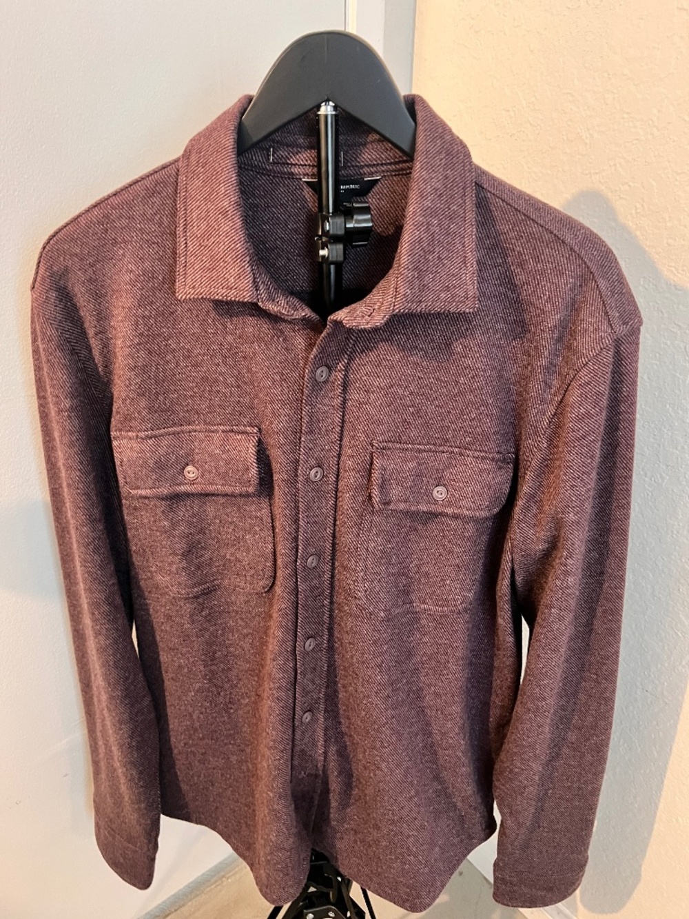 Mens Banana Republic Wine Shacket Style Shirt | Size Medium